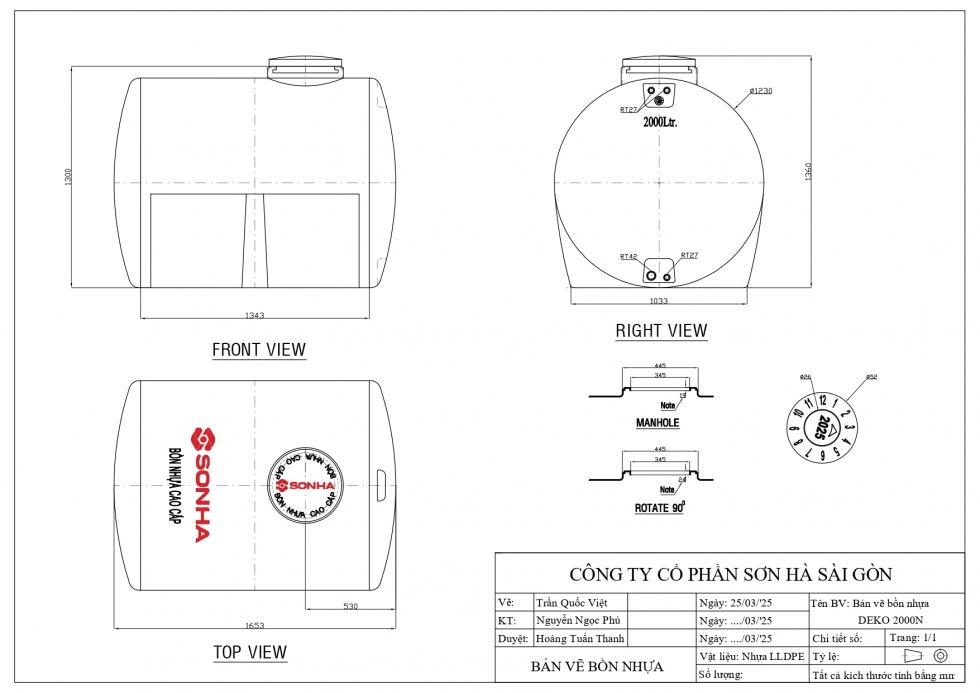 ban ve bon nuoc nhua 2000 lit ngang son ha